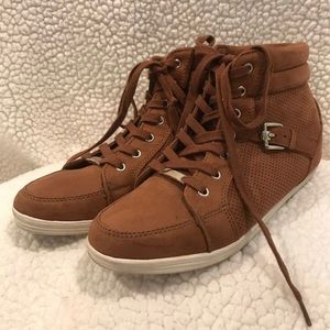 Call It Spring Brown & Gold Sneakers